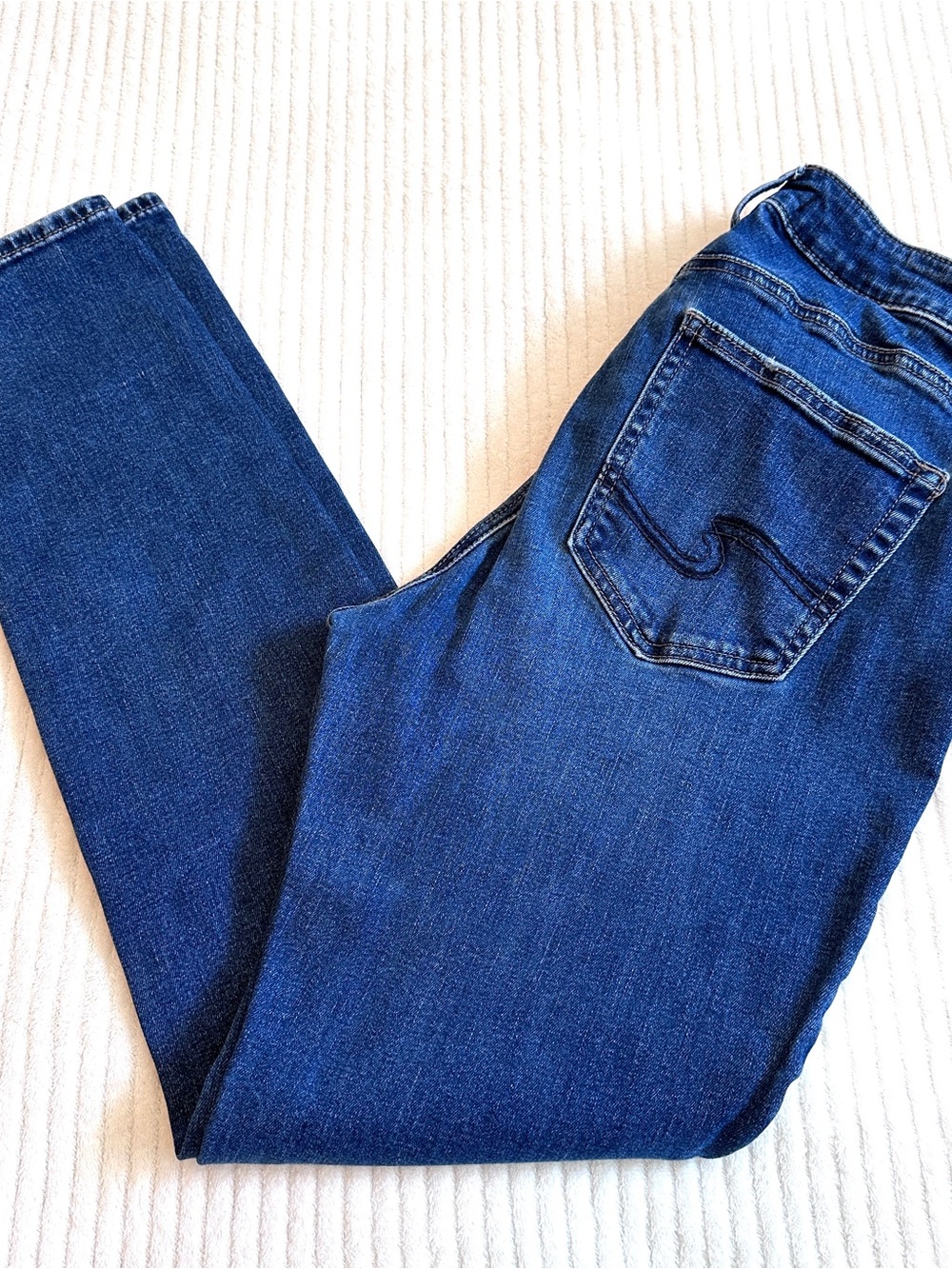 Silver Tapered Leg Jeans